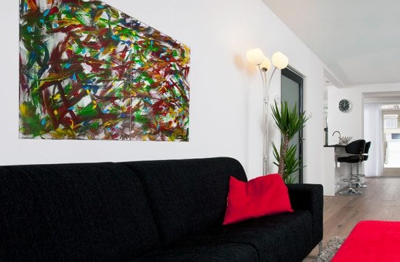 Woning met lage temperatuur wandverwarming